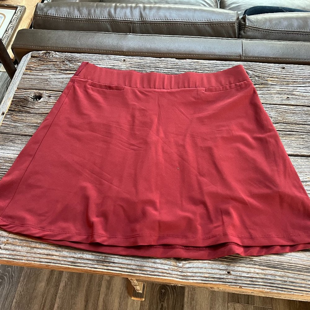 Terra cotta hued skort